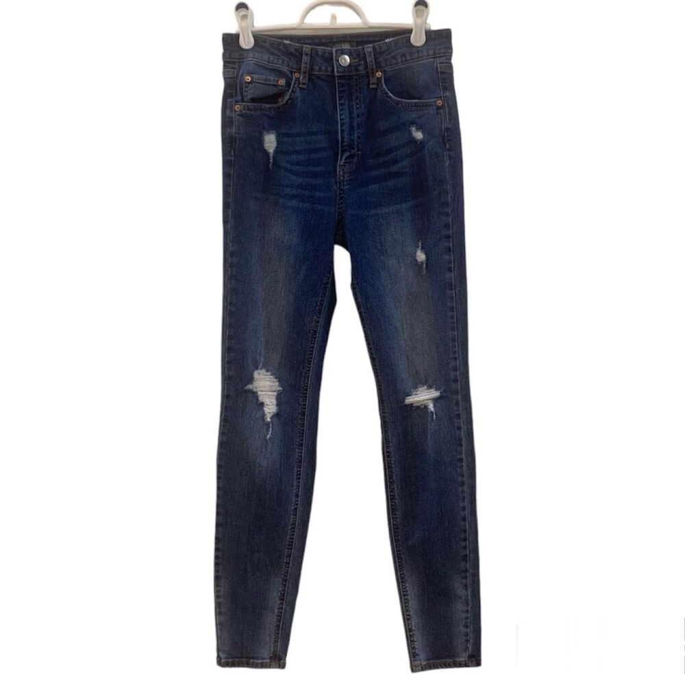 Wild Fable Distressed Highest Rise Skinny Jeans Medium Wash Size 6